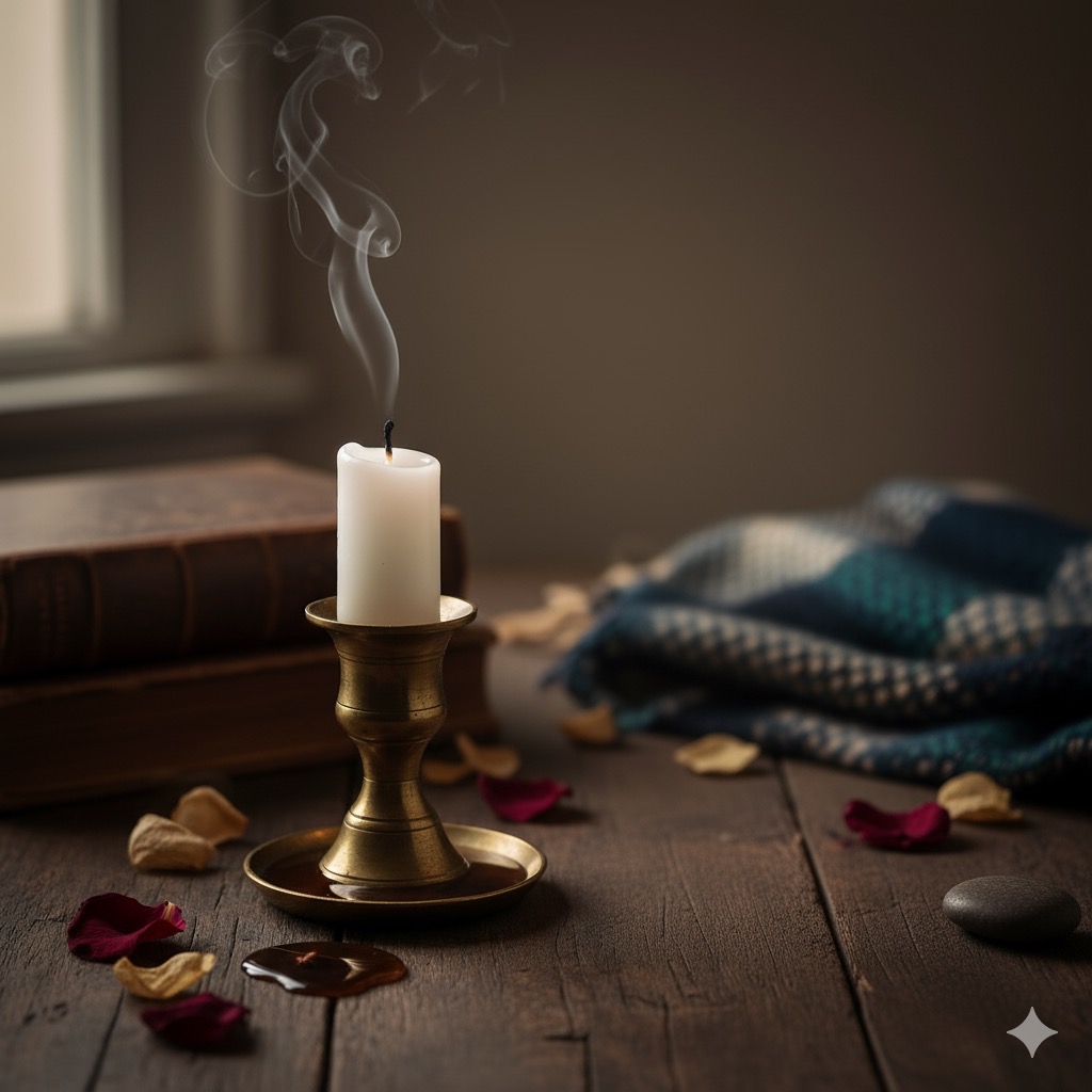 Vela apagada del altar